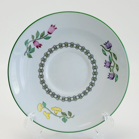 Spode Summer Palace Stoneware Cup & Saucer 2 Sets Multicolor Floral Discontinued - Picture 9 of 12